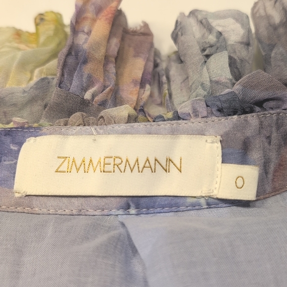 Zimmermann Rhythmic Ruffle Floral Playsuit Romper Size 0/US4 - Picture 14 of 17